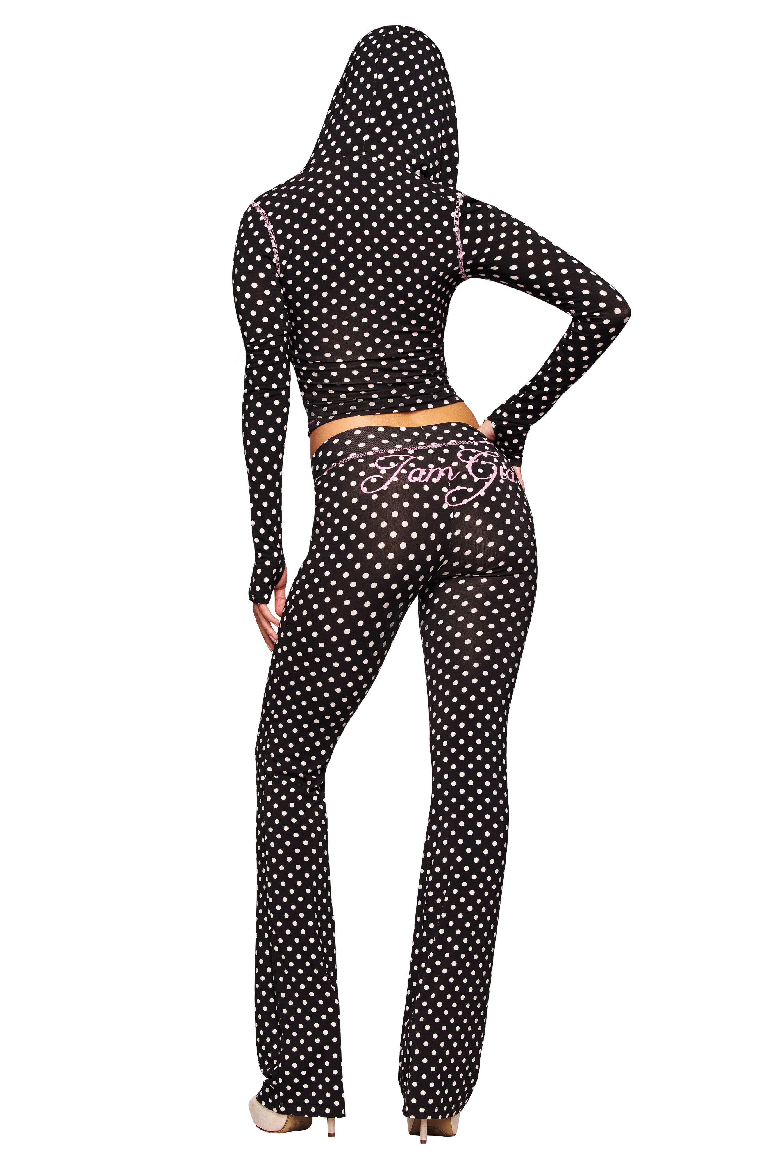BLARE HOODIE - BLACK POLKA DOT