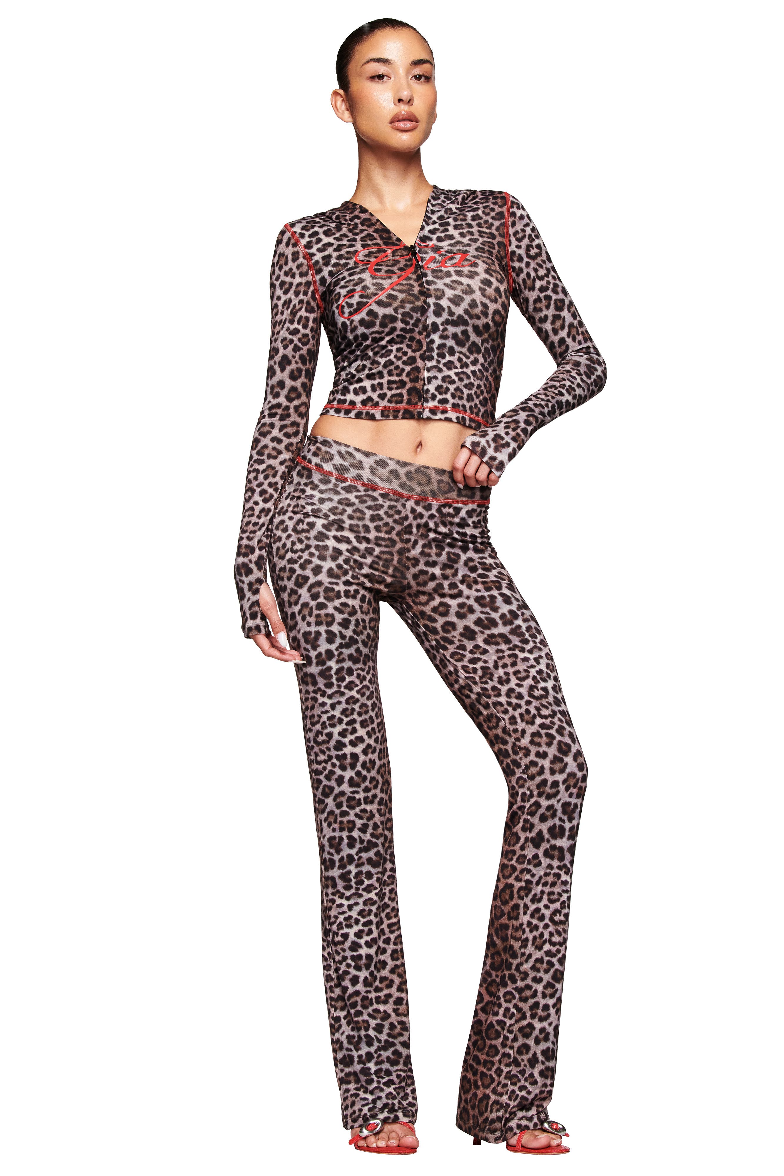 BLARE TRACKPANT - DARK LEOPARD