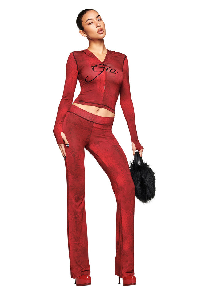 BLARE TRACKPANT - RED SERPENTINE
