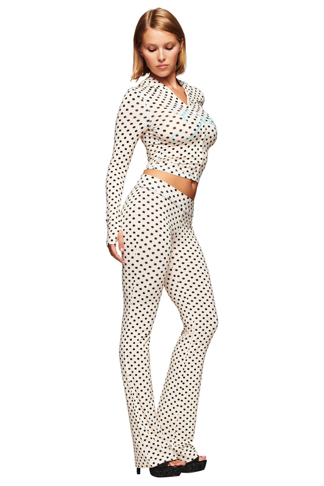 BLARE TRACKPANT - CREAM POLKA DOT