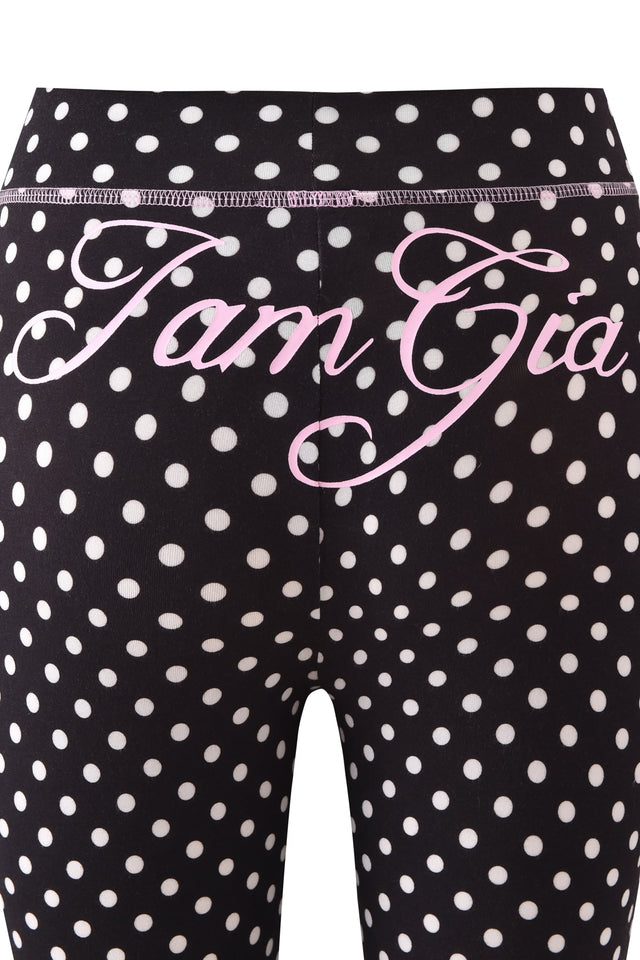 BLARE TRACKPANT - BLACK POLKA DOT