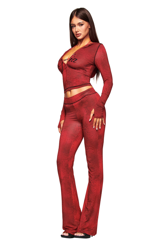 BLARE TRACKPANT - RED SERPENTINE