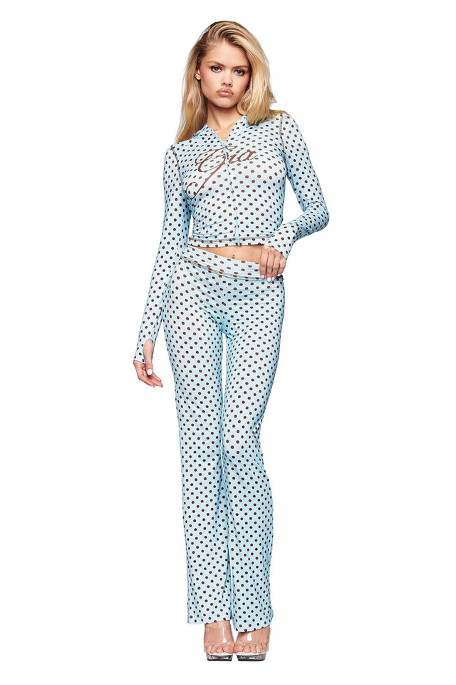 BLARE TRACKPANT - BLUE POLKA DOT