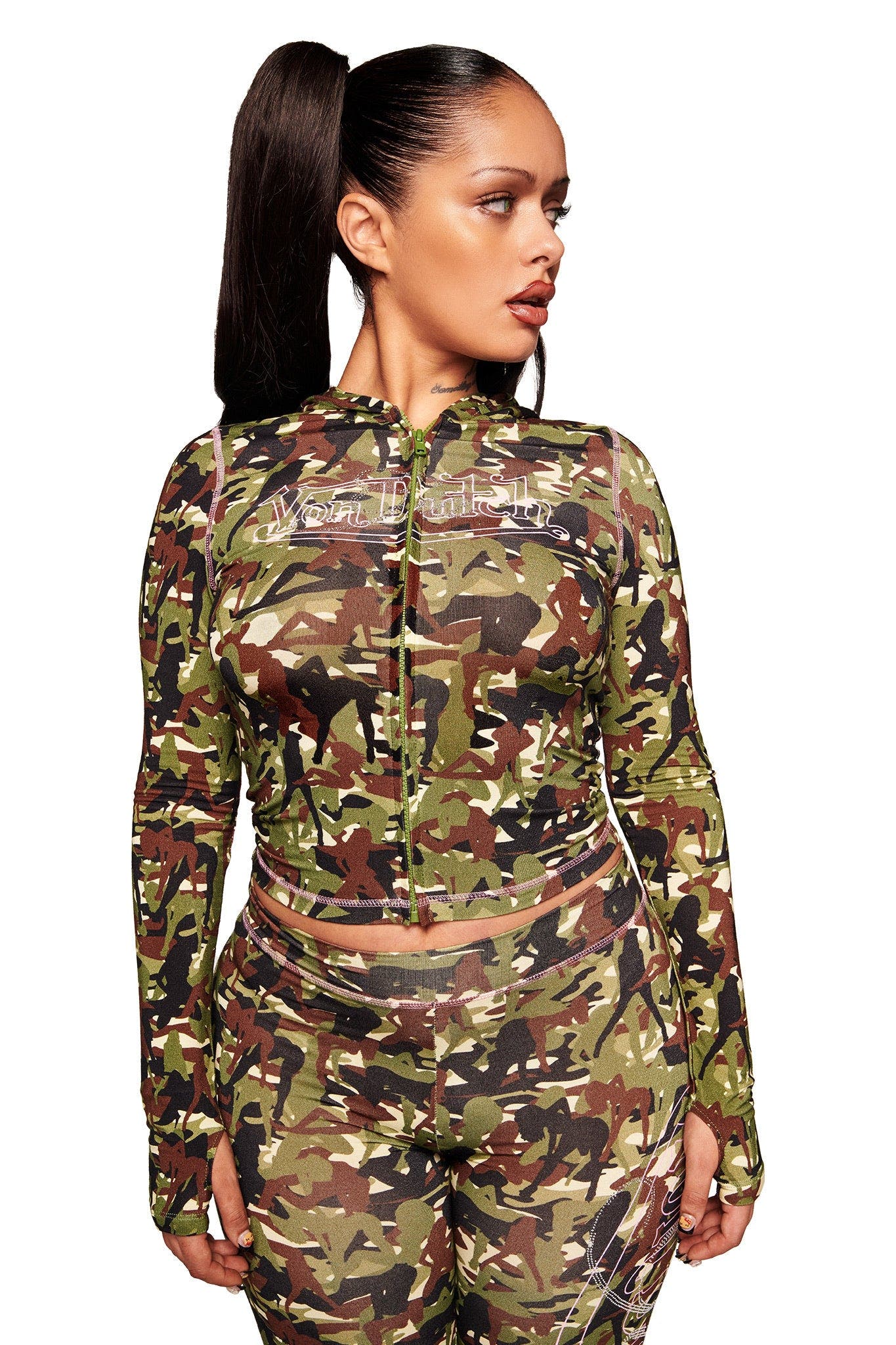 I.AM.GIA X VON DUTCH BLARE HOODIE - GIA GIRL CAMO
