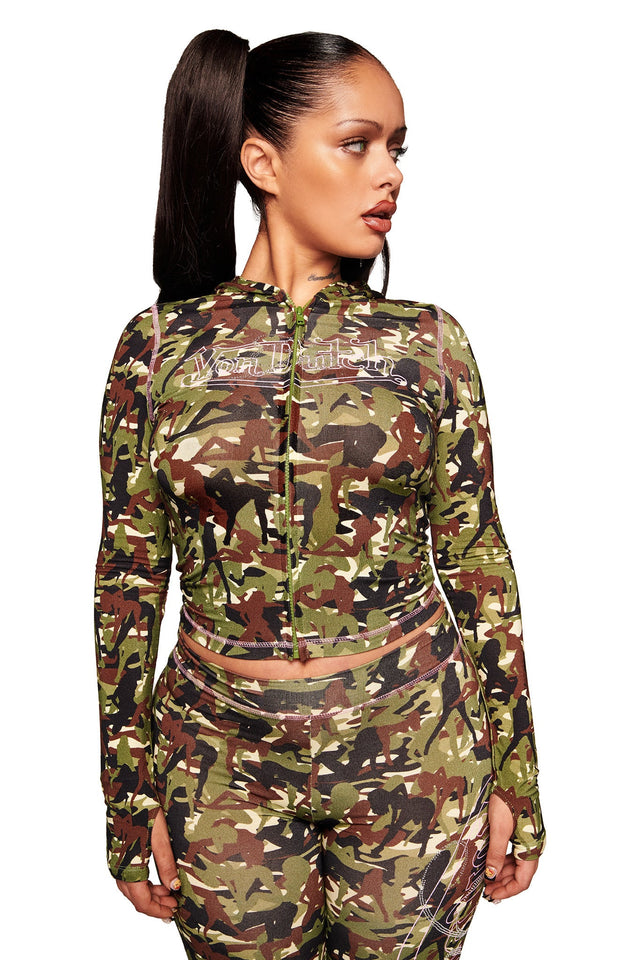 I.AM.GIA X VON DUTCH BLARE HOODIE - GIA GIRL CAMO