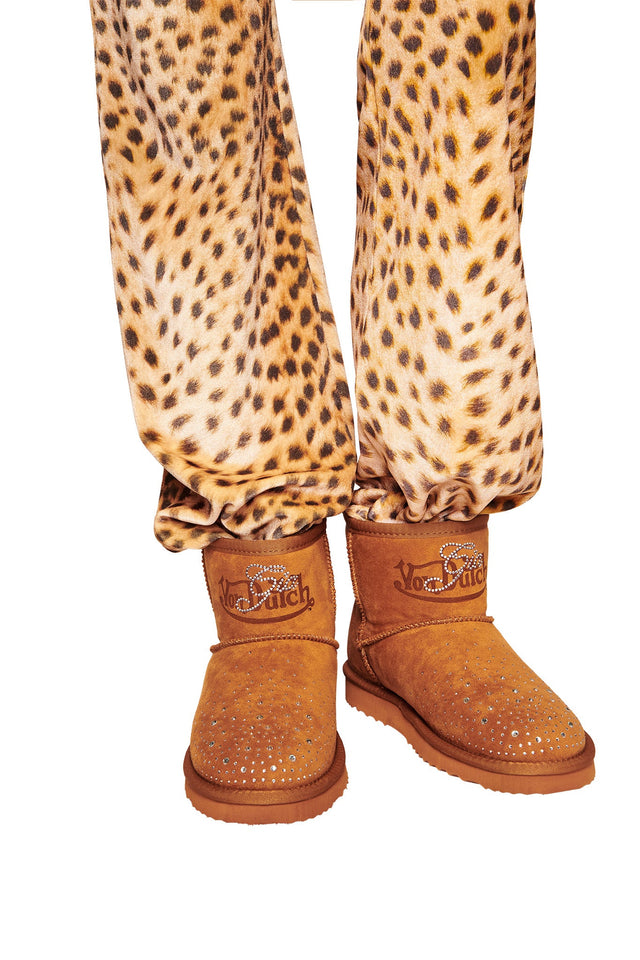 I.AM.GIA X VON DUTCH FAUX SHEARLING BOOT - BROWN