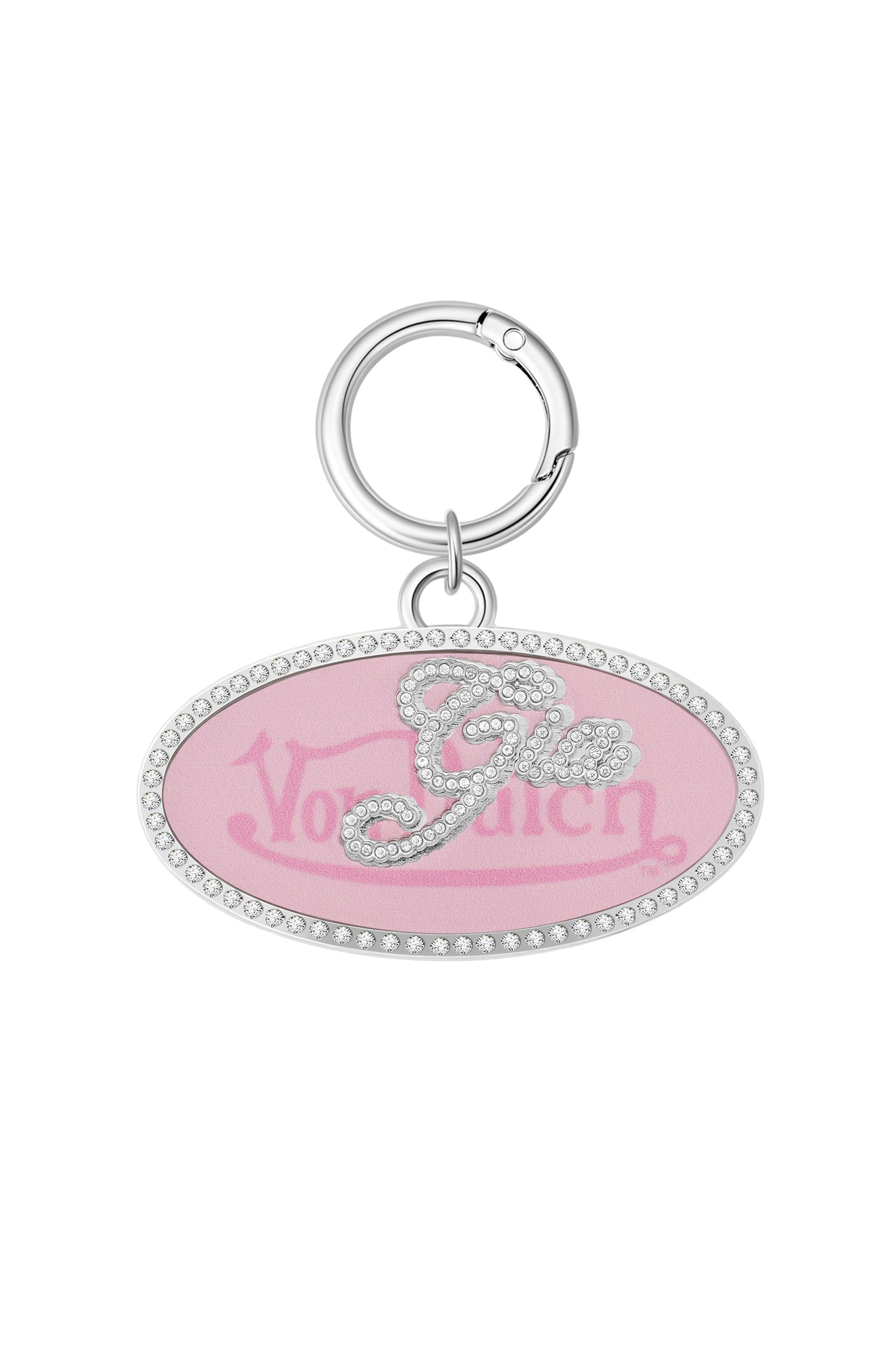 I.AM.GIA X VON DUTCH OVAL KEYCHAIN - GIA GIRL CAMO PINK OVAL